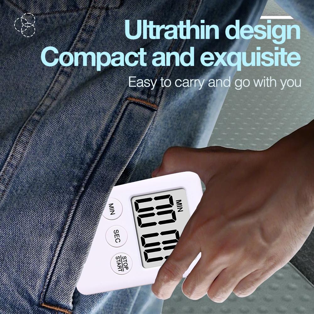 Kitchen Cooking Timers Magnetic LCD Digital Screen Timer Alarm Clock Loud for Cooking Baking Sports Games