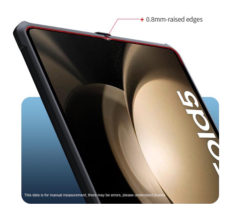 Противоударный чехол Xundi Z Fold7 для Samsung Galaxy 6 - Прозрачная стеклянная складная крышка