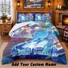 Frieren Beyond Journey's End Custom Name 3Pcs Bedding Set 1 Bed Sheet 2 Pillowcases Bedroom Home Decor
