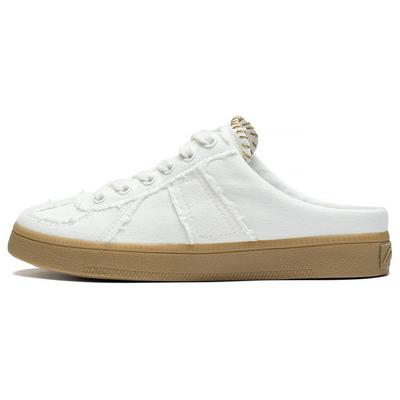 Тапочки Li Ning Yun Chuan De Xun, нескользящие, износостойкие, низкие, без застежек, женские тапочки, белые AGCT158-1