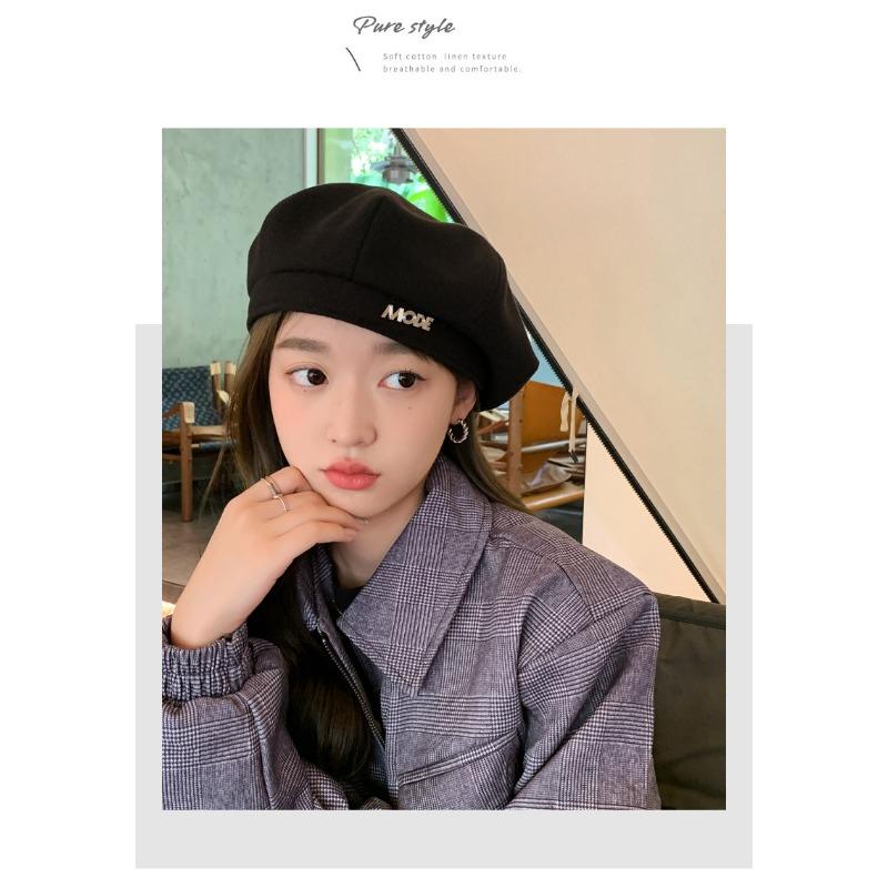 Осенне-зимняя шапка, Детская металлическая азбука, Берет, Шляпа художника