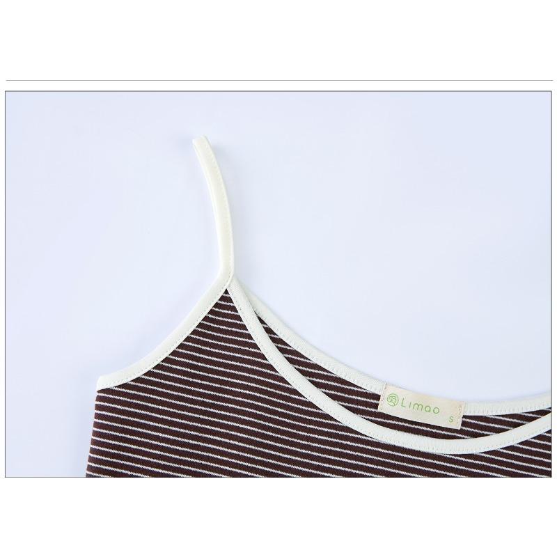 Женский высокий хлопковый жилет-майка в полоску, летний, с высокой талией, короткий, сексуальный, верхняя одежда