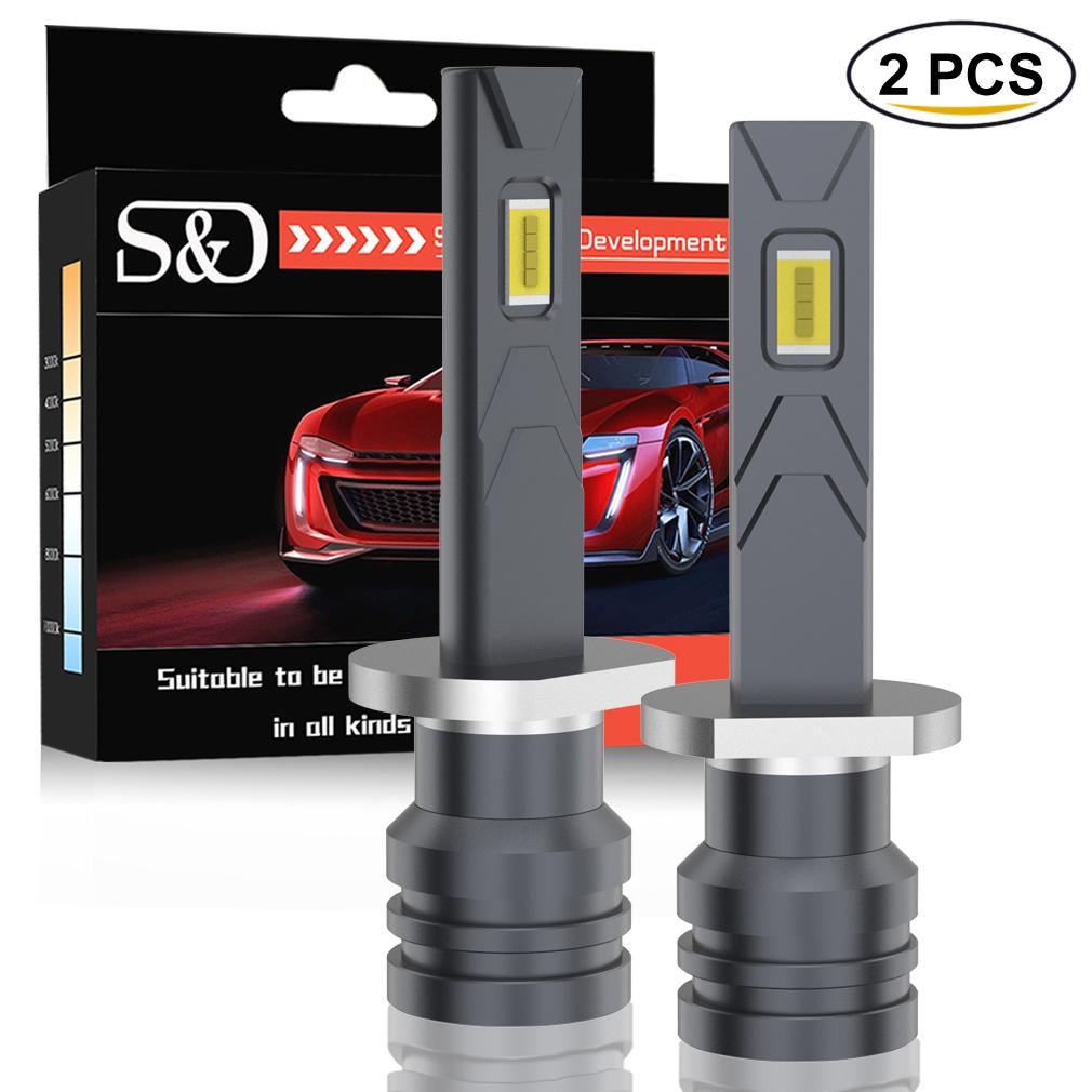 2 шт. 30000LM Canbus H1 светодиодные лампы для фар с одним проводом, мини-светодиодные лампы 3570 CSP, дальний ближний свет, автомобильные противотуманные фары 12 В 6500 К