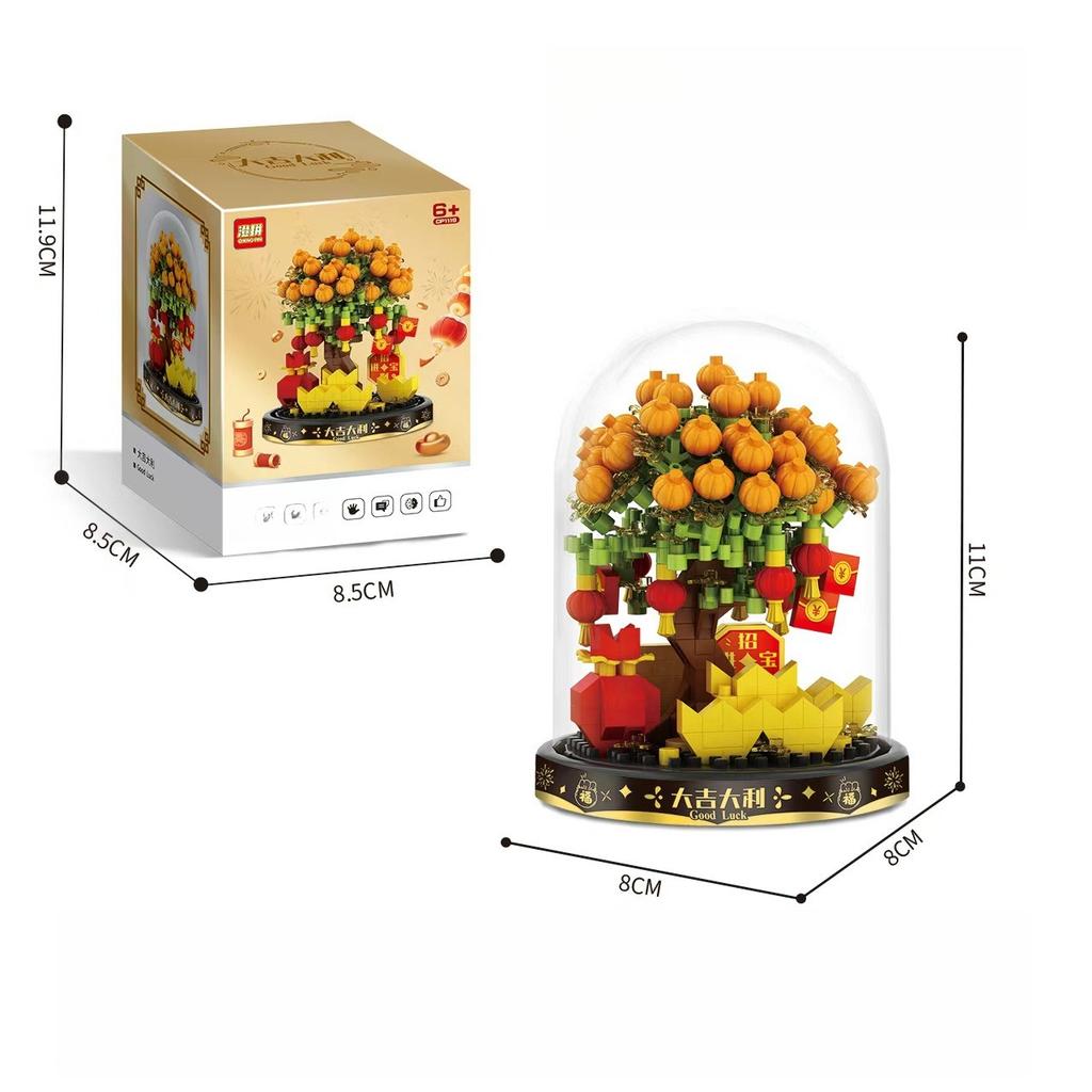 Букет Вечных Цветов Бонсай Комнатное Растение Модель Микро Строительные Блоки Украшение для Дома Головоломка Игрушки Детские Подарки на День Рождения Рождество