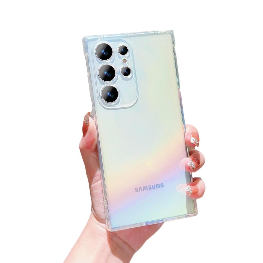 Переливающийся и прозрачный чехол для телефона Samsung S25u для S23, S22, A55, A54, A53 - Цвет синего света