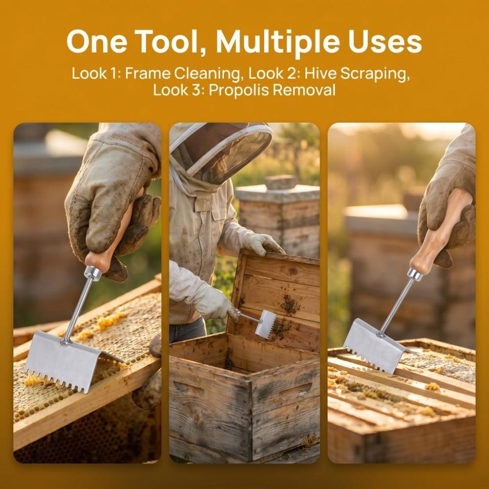Steady Queen Bee Excluder Durable Honey Scraper Shovel Beehive Frame Shovel Frame Cleaning