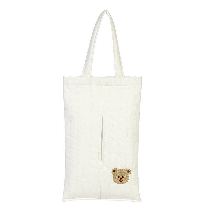 Cartoon Embroidered Bow Car Headrest Neck Pillow: Elastic, Breathable, and Stylish Car Interior Accessory.