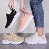 Women's Shoes 2025 Spring New Lace-up Breathable Mesh Non Slip Platform Sneakers Comfortable Flat Casual Shoes