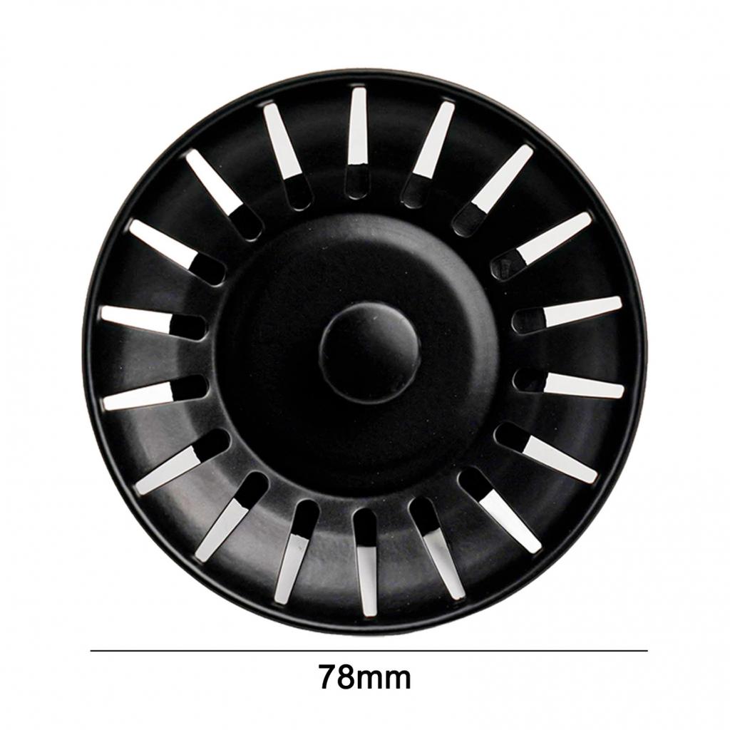 Умело изготовленный черный сливной фильтр для раковины, совместимый с большинством раковин