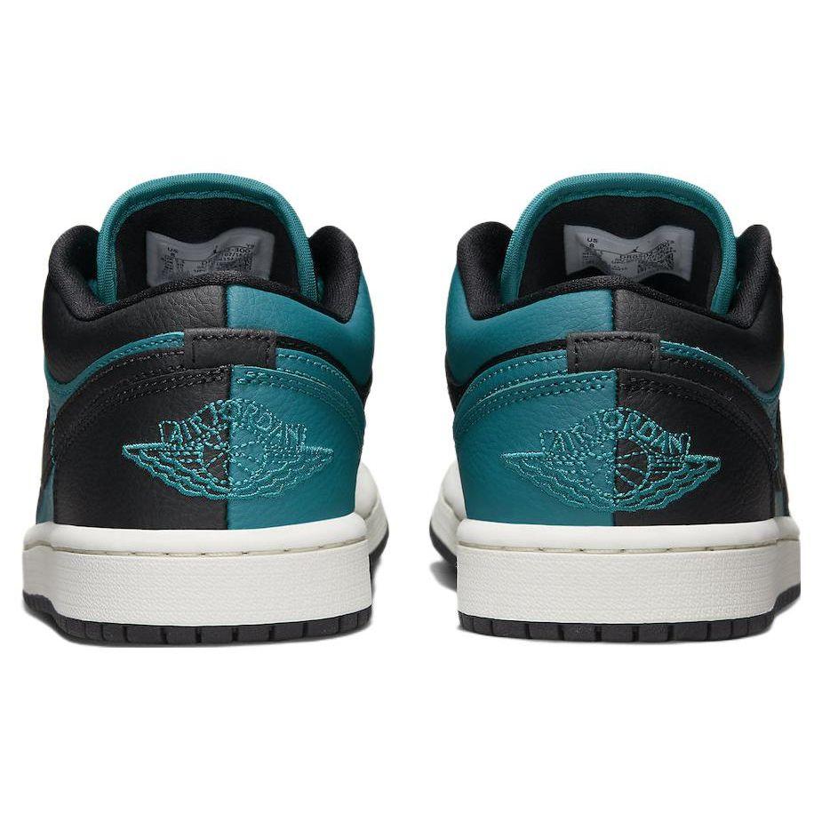 Air Jordan 1 Low SE Split - Яркие женские кроссовки Green Black White DR0502-300