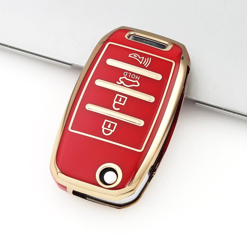 4 кнопки TPU откидной чехол для пульта дистанционного управления защитный чехол для автомобильного ключа для Kia Rio Optima Sportage Sorento Soul Ceed Cerato Forte Seltos