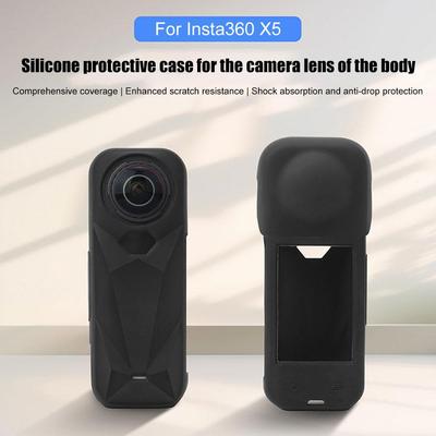 Для Insta360 X5 Силиконовый защитный чехол Защита от падений и царапин Для экшн-камеры Защитная крышка для объектива Аксессуары