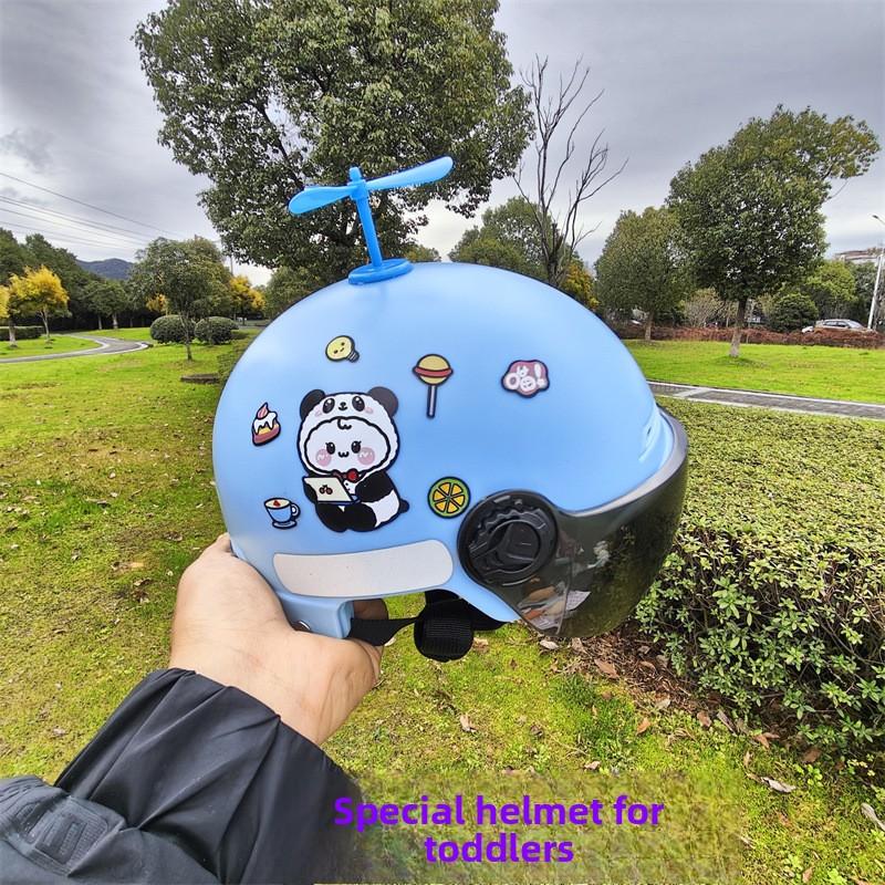 Children's Helmets Summer Sunscreen Breathable Electric Car Helmets Universal in All Seasons Children's Baby Anti-drop