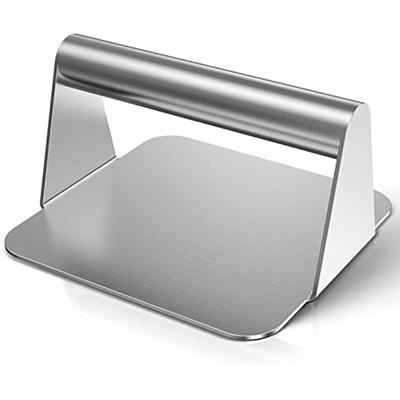 Пресс для гамбургеров из нержавеющей стали 304, Пресс для гамбургеров, квадратный пресс 5,5 дюйма, бургер, гриль, плоский гриль, зеленый, цельная форма, легко чистится