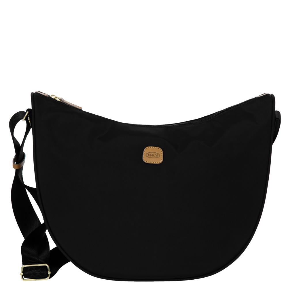 Brics X-Bag Half Moon Medium Shoulder Bag Black (Br-Bxg45051.101)