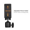 Adjustable Phone Holder Smartphone Clip + Flexible Ballhead Adapter Mount with 1 4 Inch Screw
