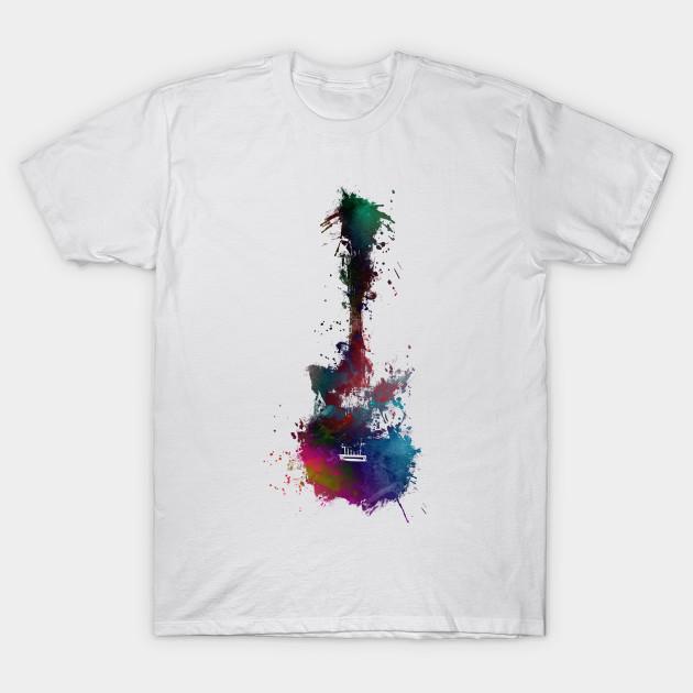 Asian Size Men Black Print T-shirt Electric Guitar #Guitar #Music No-Cut Heat Transfer Print Cotton Tshirt