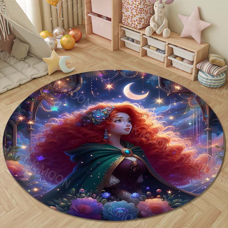 1PC Visual Art Theme Bat Cat Dragon Printed Round Home Decor Area Mat for Bedroom Chair Mat Carpet Living Room Yoga Carpet Gift