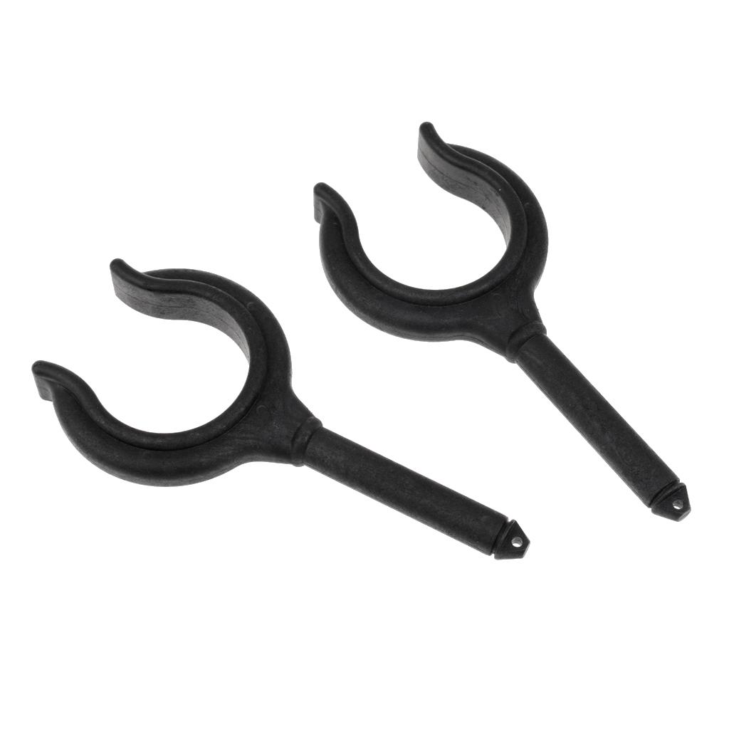 2 Pieces Black Nylon Oar Lock Side Mount Rowlock for Row Boat Dinghy 5.7"