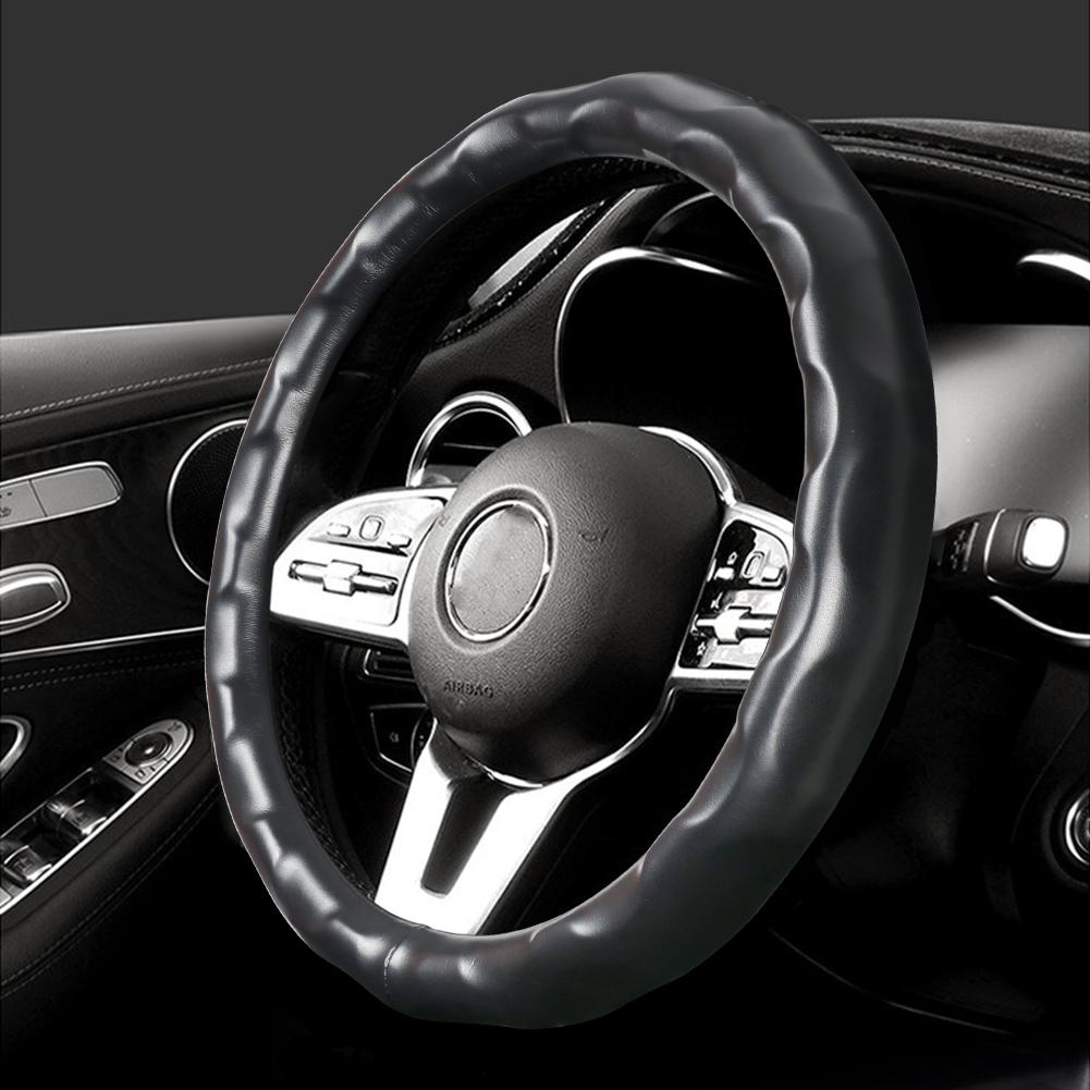 Чехлы на руль автомобиля Воздухопроницаемые Противоскользящие Искусственная овчина ультратонкие впитывающие пот рулевые колеса Аксессуары для автомобилей