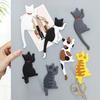 Cute Cat Design Refrigerator Magnetic Hook, Kawaii Refrigerator Sticker, Punch-free Magnet Hook, Magnetic Storage Hook