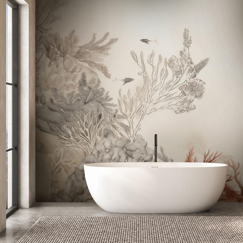 Обои Морские рыбы и растения