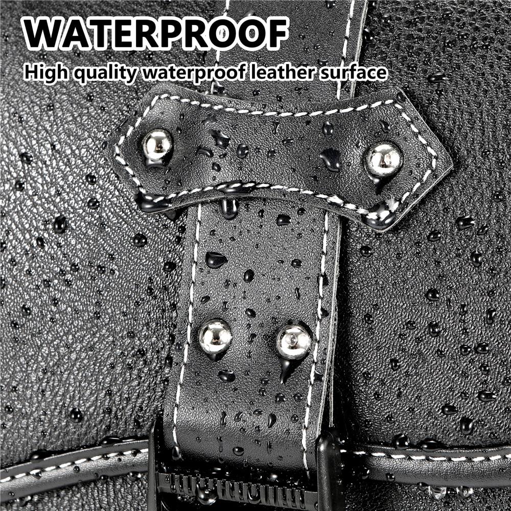 Мотоциклетная сумка, универсальная седельная сумка из искусственной кожи, боковая сумка для инструментов, сумка для хранения инструментов, седельная сумка для багажа