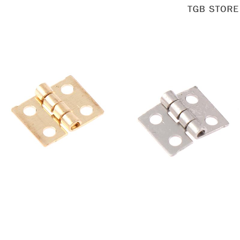 10Pcs Mini Brass Door Hinge Simulation Folding For 1/10 RC Crawler Car Trx4 1/14 Tamiya RC Dump Truck SCANIA 770S
