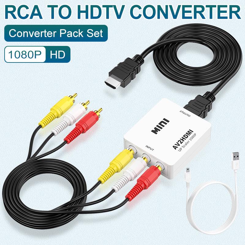 Конвертер Sanlian 1080P RCA в HDMI для трансграничных AV-приставок, игровых приставок и ТВ-приставок