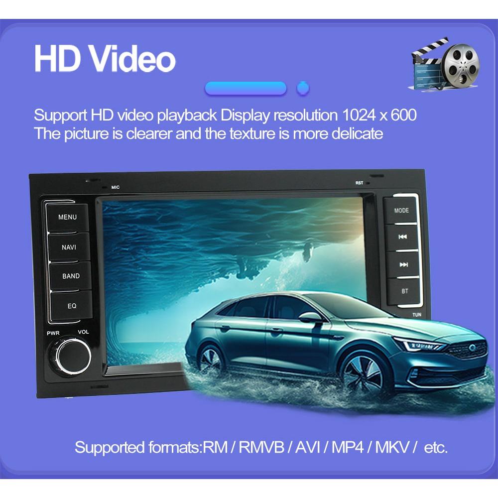 2Din 7-дюймовый Android-радио для Volkswagen Touareg Transporter T5 Multivan 2004-2011 Miltimedia Player, головное устройство с GPS-навигацией, 2 + 64 ГБ