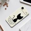 For iPhone 17 Air Case Black Cat on the Wall Pattern Printing Straight Edge TPU Phone Back Cover