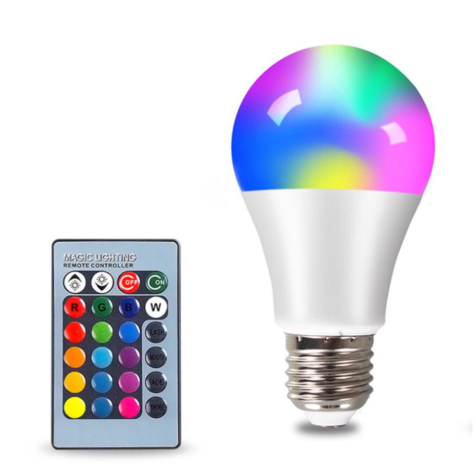 E27 светодиодный RGB-прожектор, лампа переменного тока, 85-265 В, Bombillas, светодиодный, 4 Вт, 10 Вт, 15 Вт, ИК-пульт дистанционного управления, светодиодная лампа, умная светодиодная лампа RGBW, домашний декор