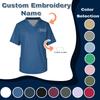 DIY Name Embroidery Customization Men's Short Sleeve Button Lapel Solid Color Chest Pocket Dry-nurse Top