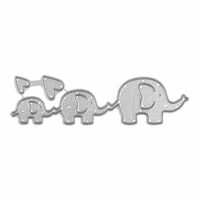 Gabarit de découpage - RAYHER - Famille d'éléphants - 0,8-2,3cm x 0,7-9cm - 2pces - sct.-LS