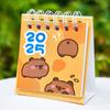 Creative Mini Cartoon Desk Calendar Cute Portable Capybara Pocket Calendar Desktop Small Decoration Office School Supplies Gifts