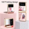Чехол для Samsung Galaxy Z Flip 4 с защитным светом на петлях, роскошный зеркальный чехол с гальваническим покрытием для Samsung Z Flip 4, 5g, чехол