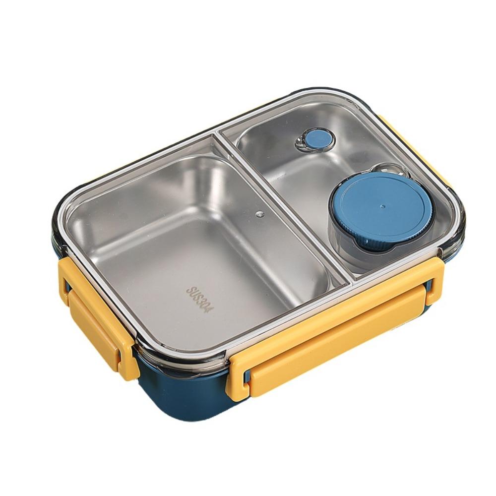 2/3 Grid Lunch Boxes 304 Stainless Steel Food Container Portable Picnic Box Students