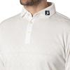 FootJoy FJ Logo Jacquard Long Sleeve Shirt, White, Men's, XXL, FJ-F24-S13, 32109-XXL