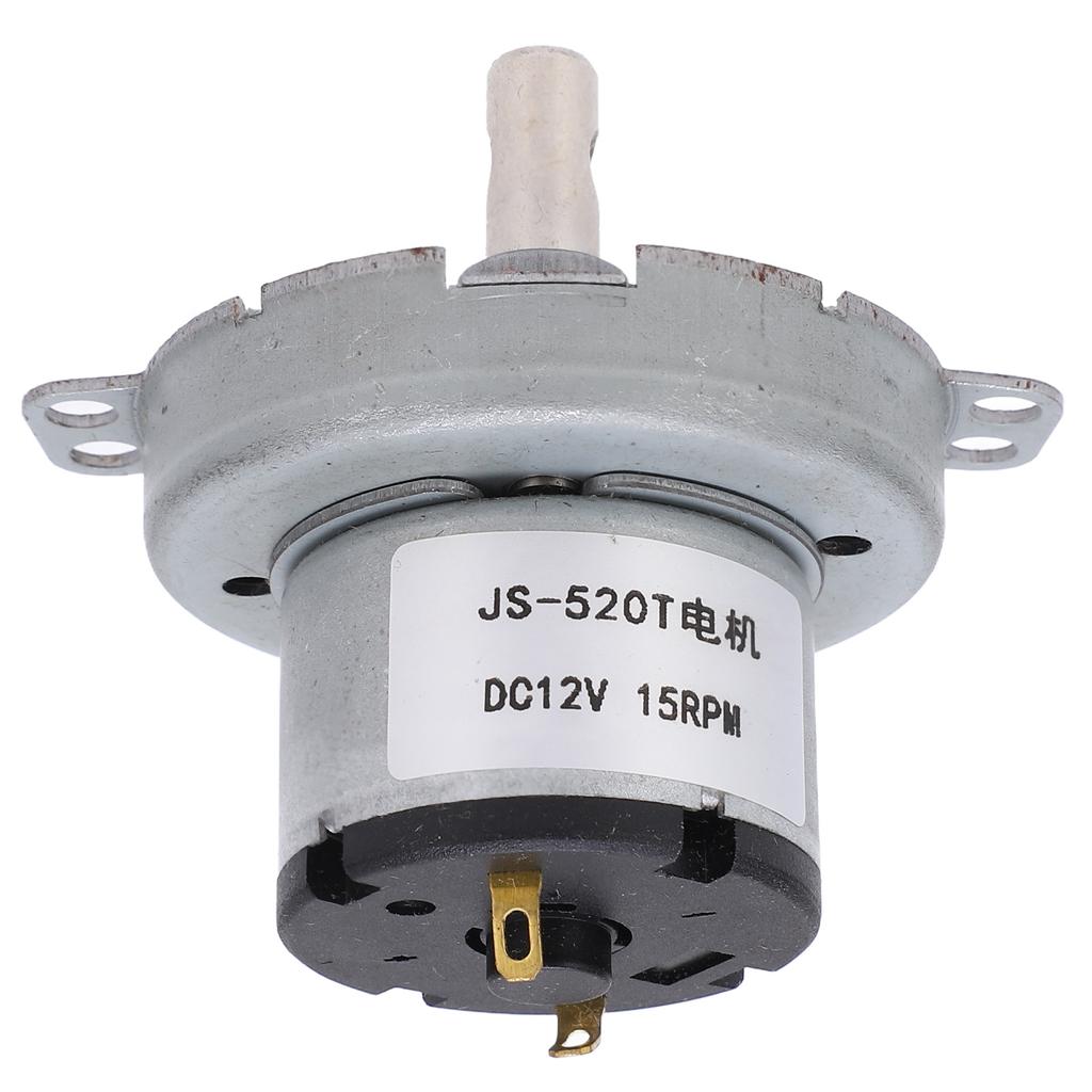 JS?520T DC Geared Motor Durable 12V 15RPM Gear Reducer Motor for Electronic Products