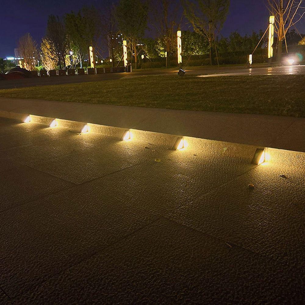 Warm Light Stair Light LED Outdoor Floor Light High Quality Solar Step Lamp Porch Terrace