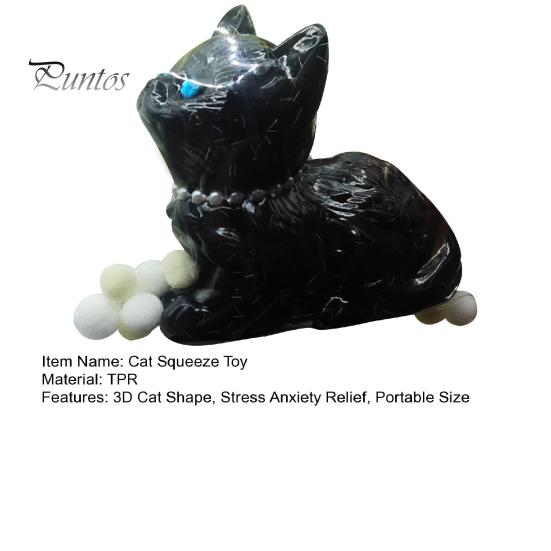 3D игрушка для снятия стресса с кота, черная белая игрушка для снятия стресса с котенка, мягкая игрушка для снятия стресса с котенка, ...