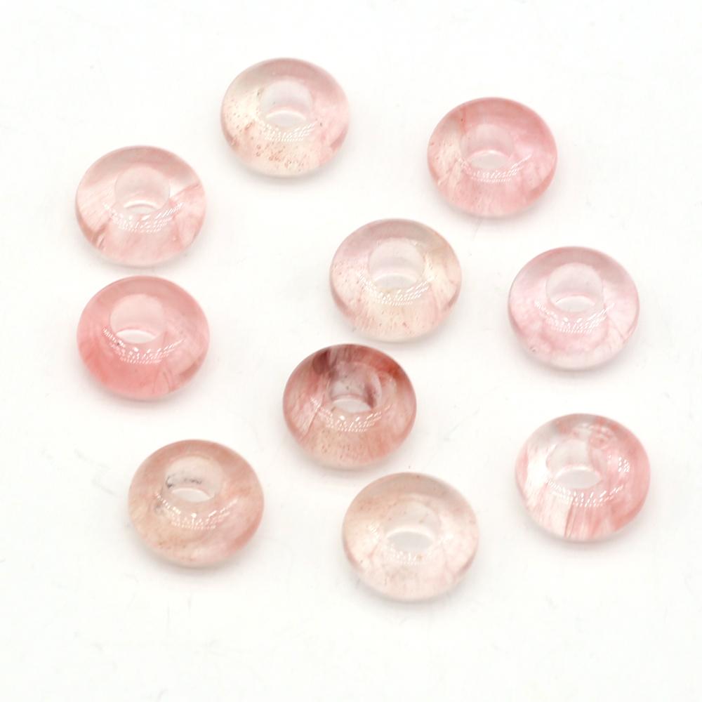 10 шт. макропористые бусины из натурального камня, круглые кристаллы, розовый кварц, аметист, агат, опал, свободные бусины для изготовления ювелирных изделий, аксессуары для ожерелья своими руками, 5x10 мм