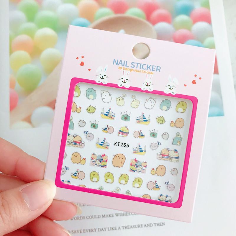 Милые наклейки для дизайна ногтей в японском и корейском стиле для девочек: Самоклеящиеся наклейки для татуировок своими руками