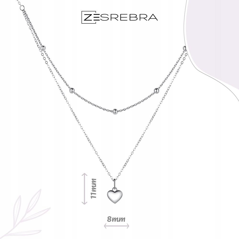 Chain Pr 925 Heart Balls Double Pendant Balls S925