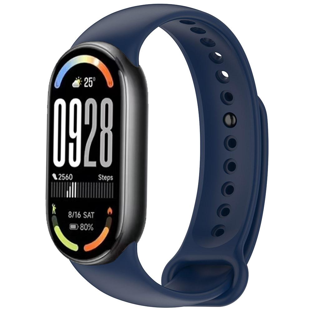 Спортивный силиконовый ремешок для Xiaomi Mi Band 10 9 8 NFC Мягкий дышащий сменный ремешок для запястья для Xiaomi Mi Band 10 Браслет Correa
