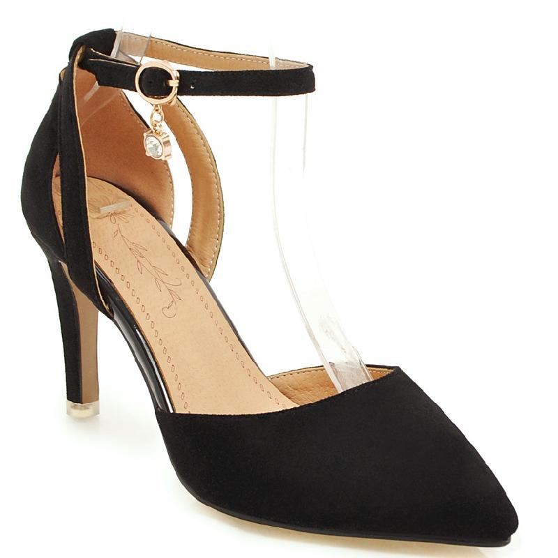 Классические женские туфли-лодочки на высоком каблуке Мода Элегантный ремешок Острый носок Черный Зеленый Розовый На каблуке Офис Вечеринка Свадебные туфли Леди