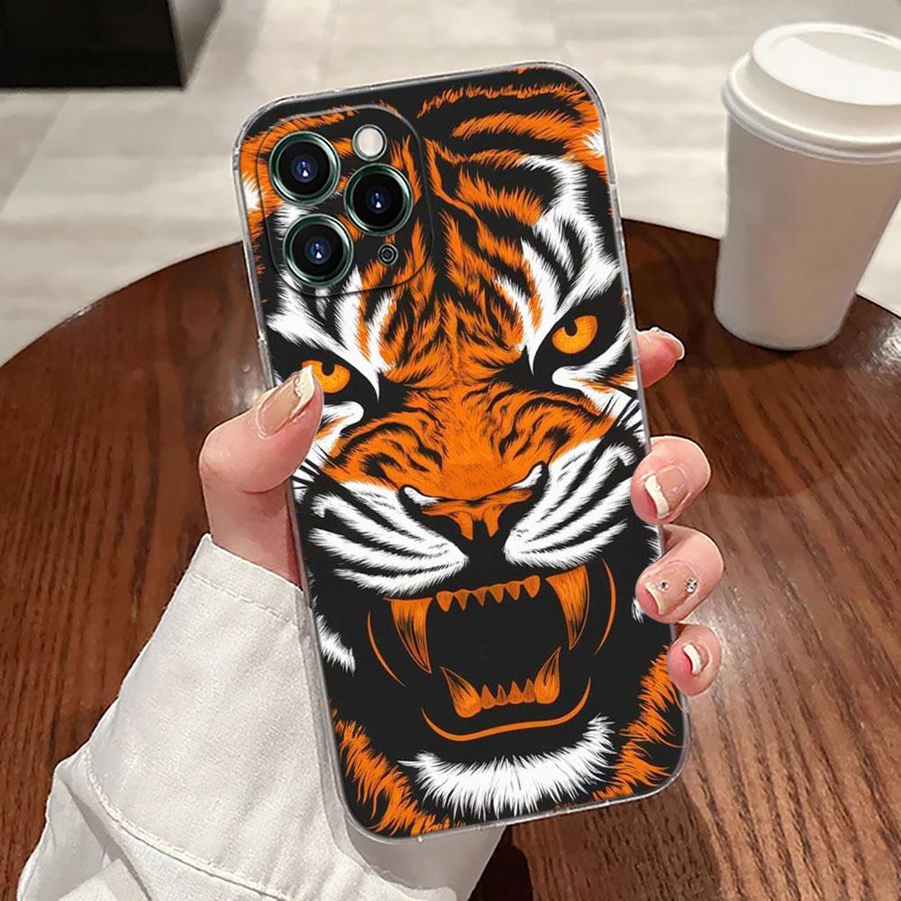 The Wolf Lion Cat Transparent Case For Apple iPhone 17 16 15 14 13 12 11 Pro Max Plus 16E 17Air 17Pro Phone Cover Silicone Funda