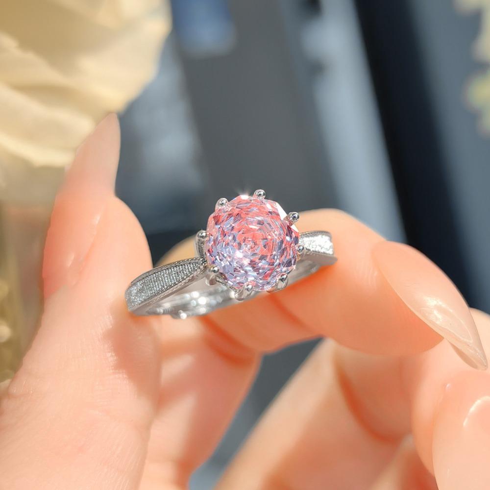 Кулон-подвеска с радужным бриллиантом огранки «роза», серьги с розовыми бриллиантами, кольцо с параибовым цветным драгоценным камнем, ювелирный набор