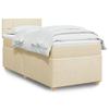 Maison Exclusive - Sommier à lattes de lit avec matelas Crème 100x200 cm Tissu