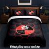 Stade Rennais FC Design Bed Bedding Set 1 Duvet Cover + 2 Pillowcases Soft Breathable Household Bed Linens